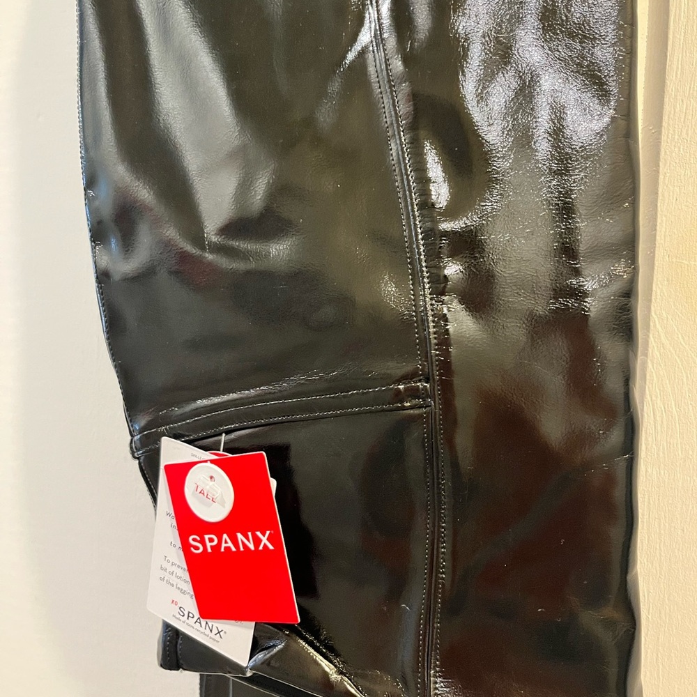 Spanx patent faux leather leggings